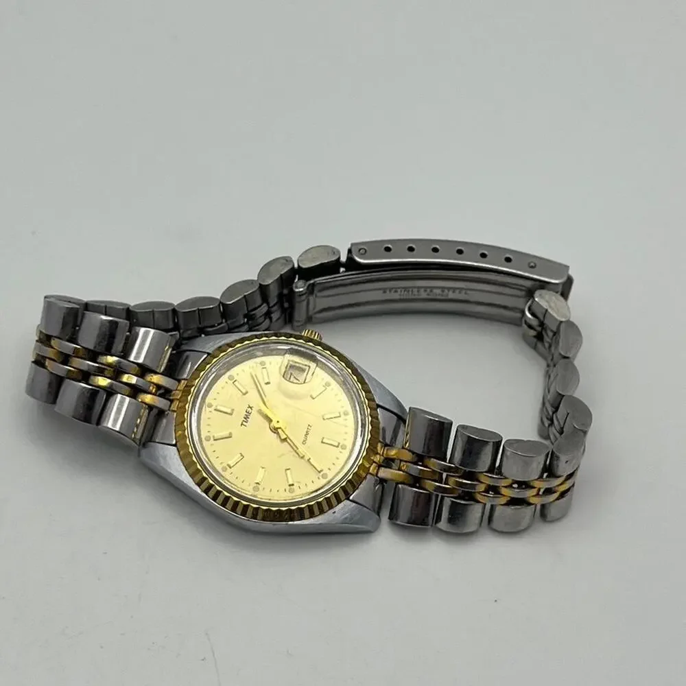 Gold mens timex watch